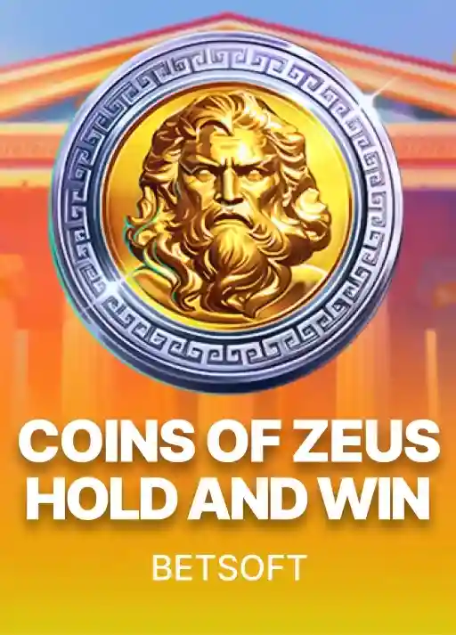 Coins of Zeus Hold and Win slot poster at Lucky Hills Casino